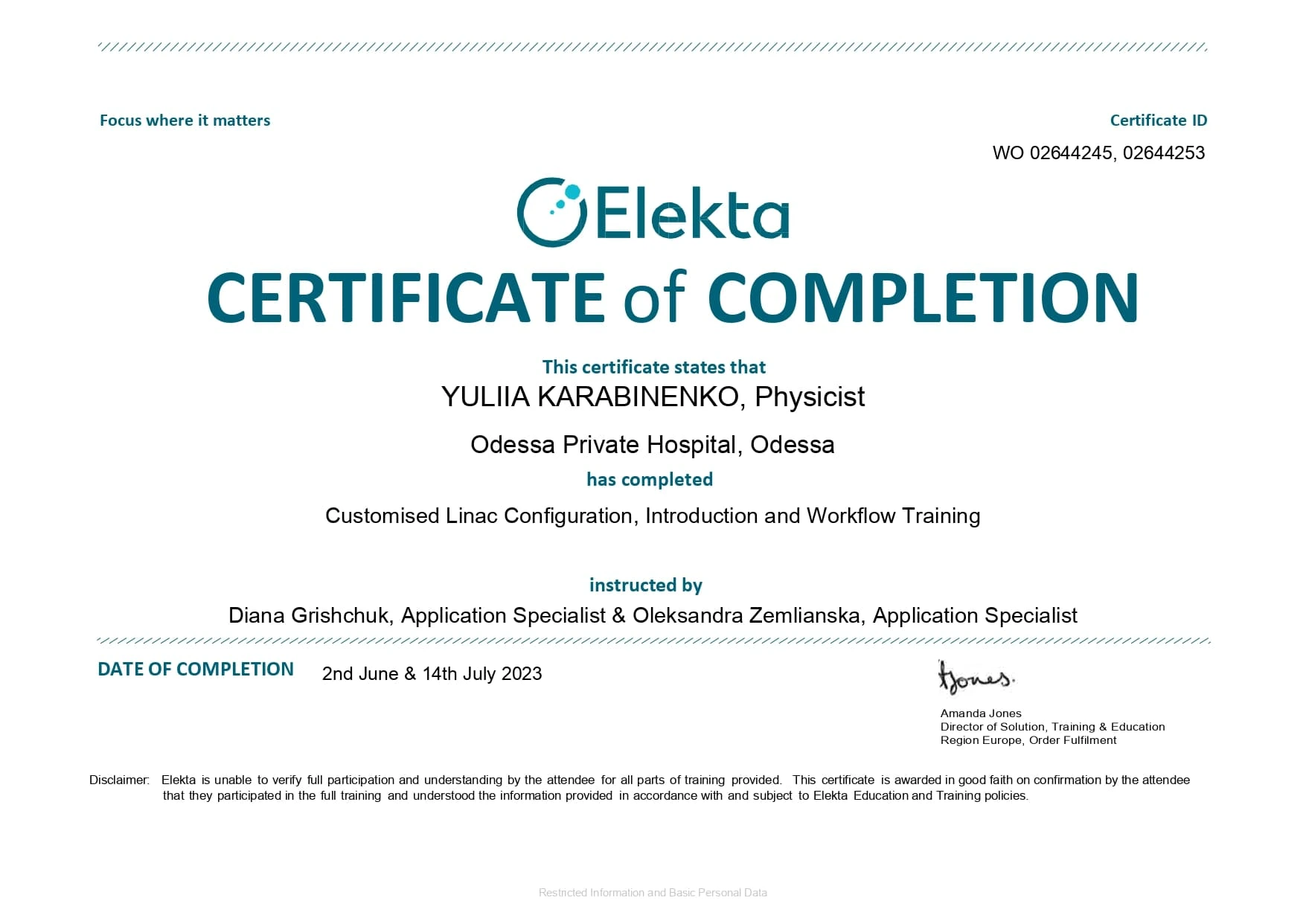 Certificate
