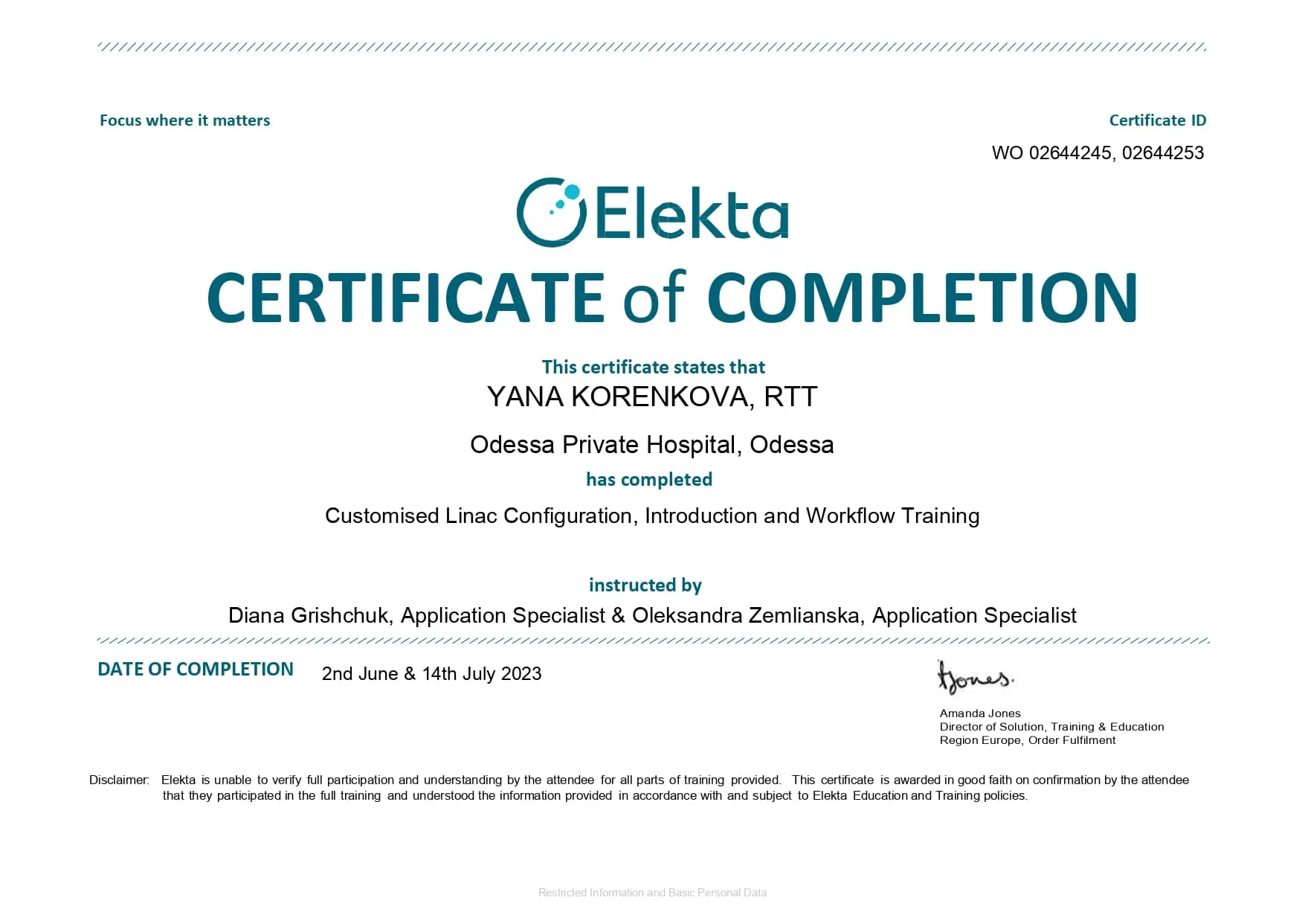 Certificate